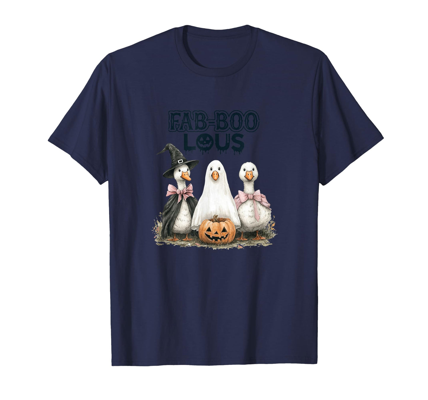 Funny Halloween Goose, Witch Ghost Cute Pet Costume T-Shirt