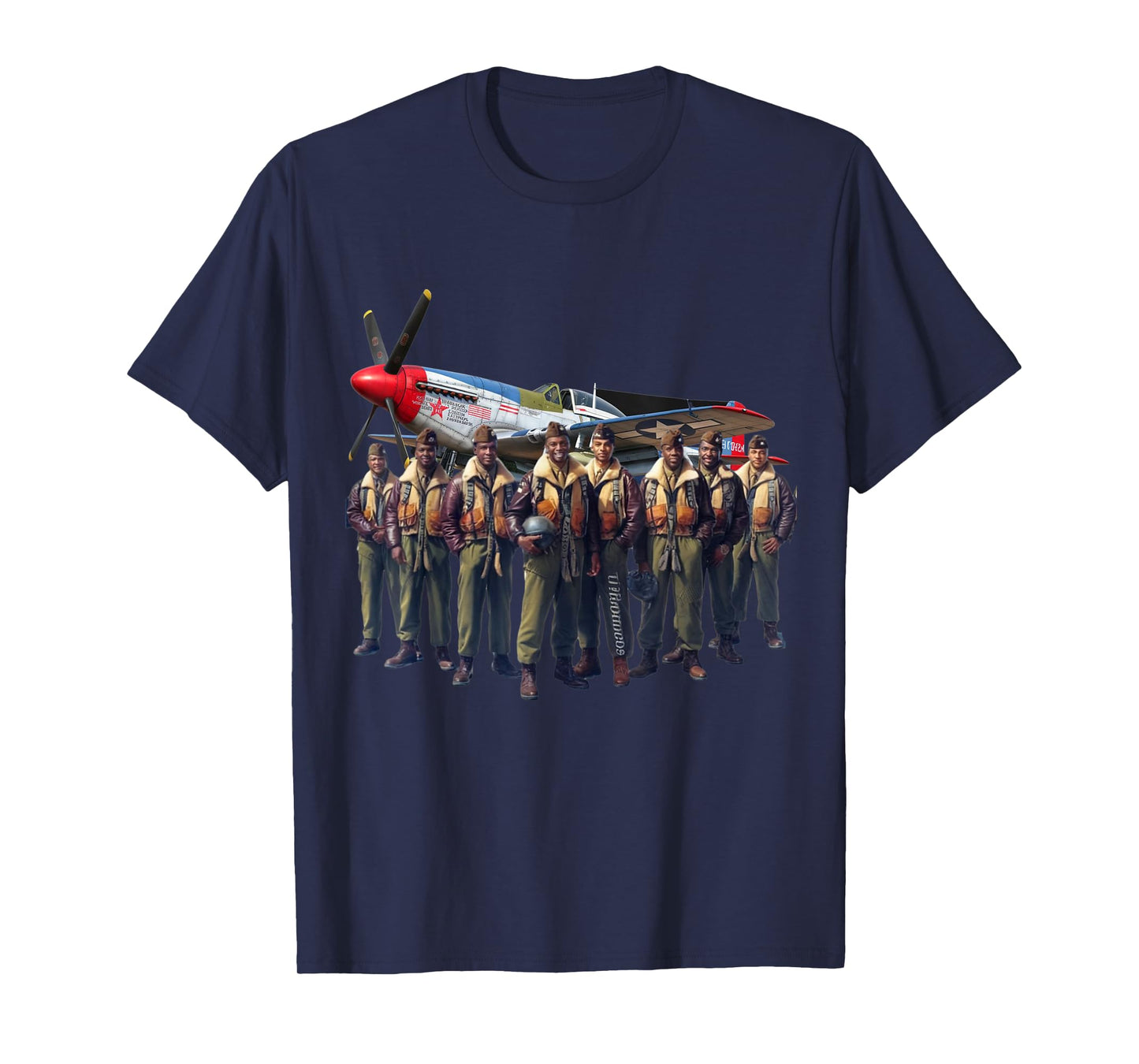 Retro Black Airmen Black History World War 2 Tuskegee Pilots T-Shirt