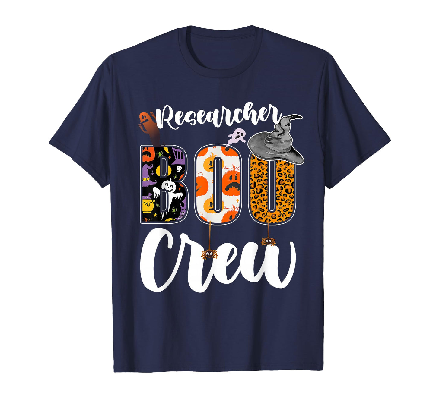 Researcher Boo Crew Halloween Match Research T-Shirt