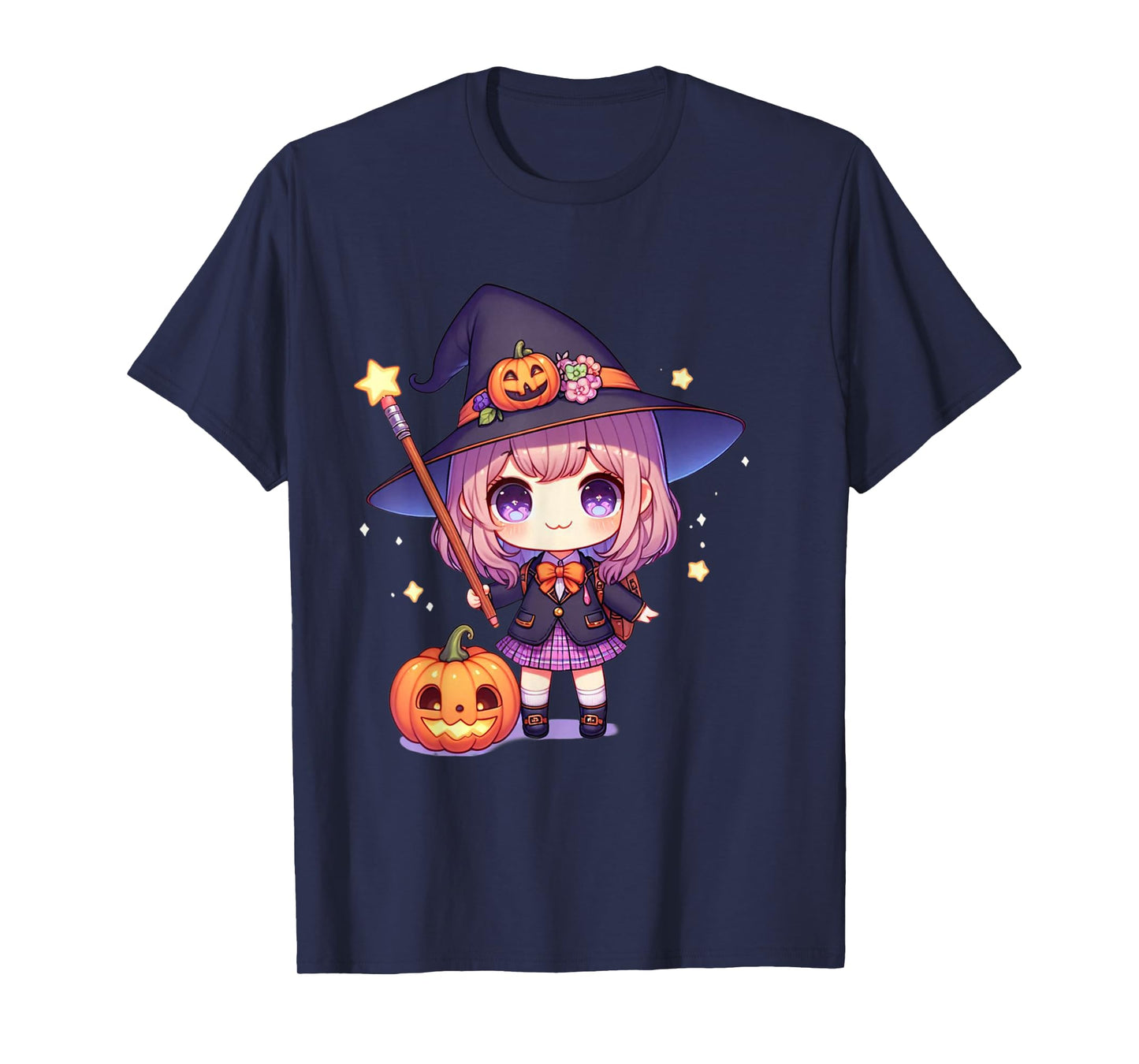 Cute Kawaii Halloween Witch Girl T-Shirt T-Shirt