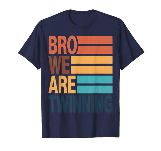 Bro We are Twinning Twin Day Spirit Week Funny Kids 70s boys T-Shirt