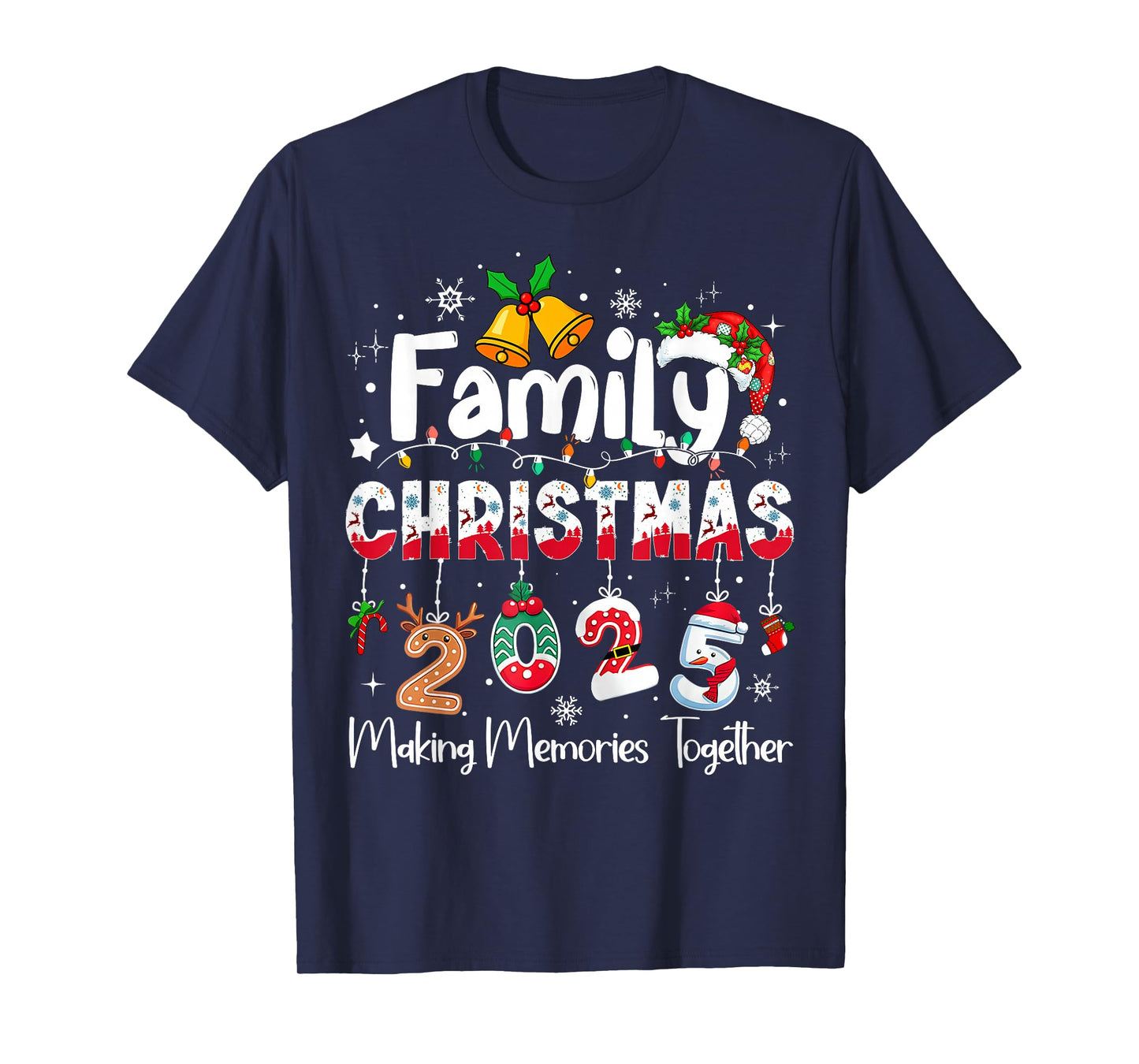 Family Christmas 2025 Matching Outfit Xmas Squad Santa T-Shirt