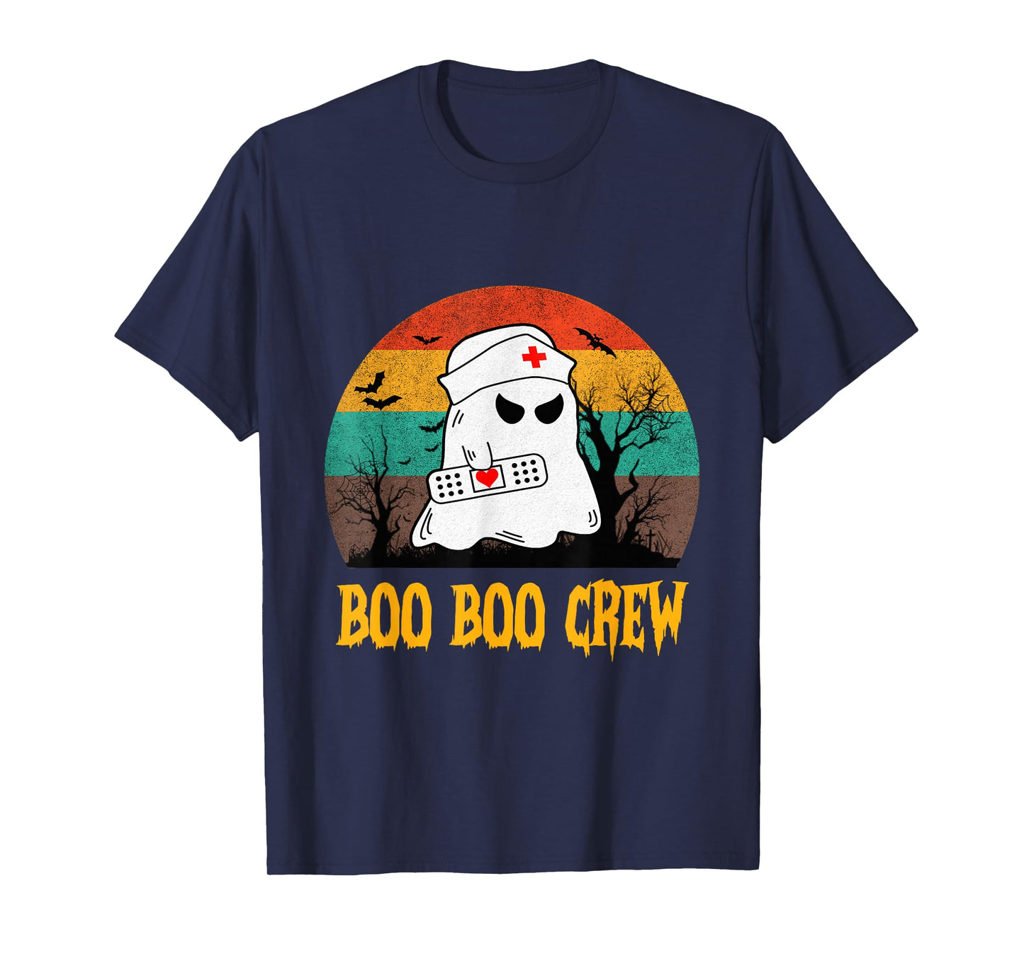Boo Boo Crew Funny Nurse Shirt Halloween Ghost Costume Women T-Shirt