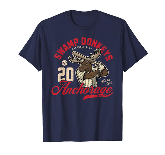 Retro Swamp Donkeys Anchorage Minor League Baseball Team T-Shirt