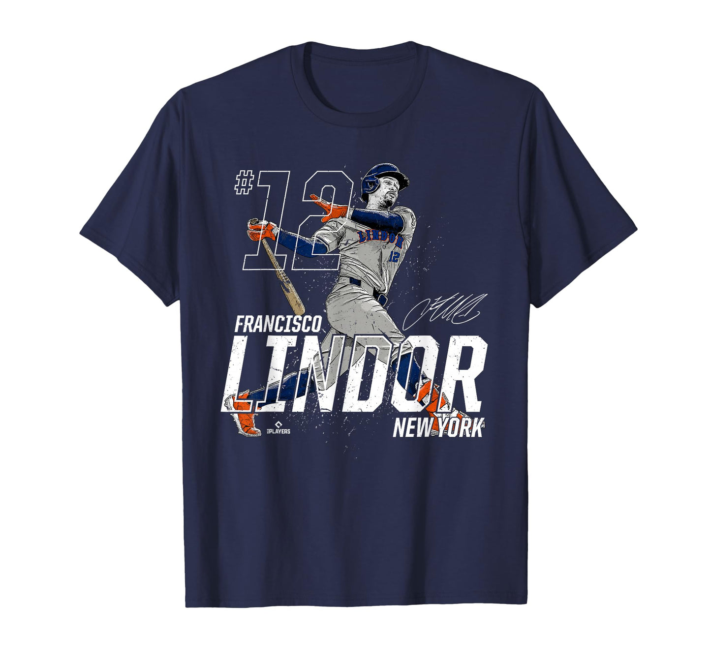 Dynamic Pose Francisco Lindor New York Baseball MLBPA T-Shirt