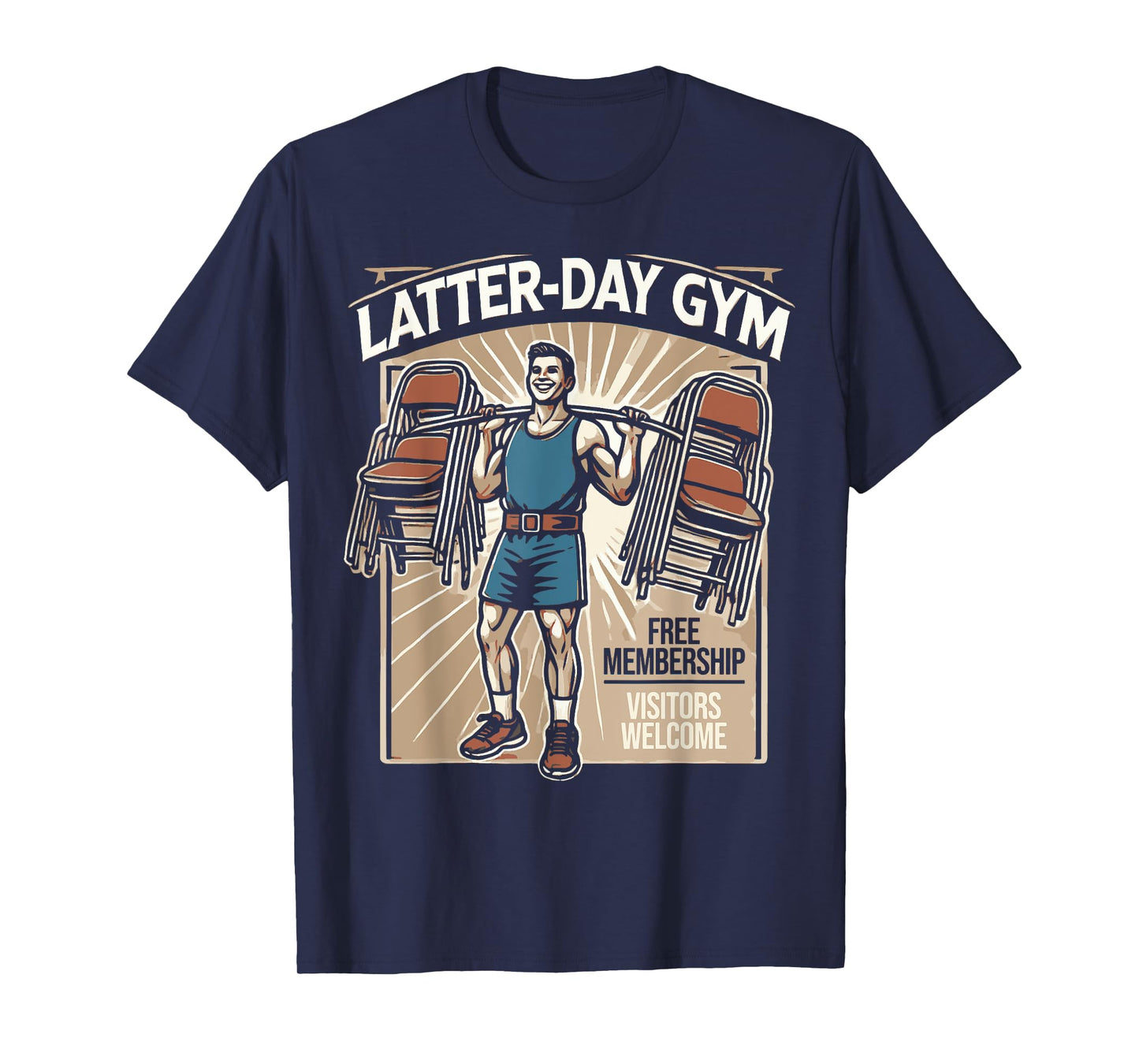 Latter-Day Gym Missionary LDS Church Funny Mormon T-Shirt