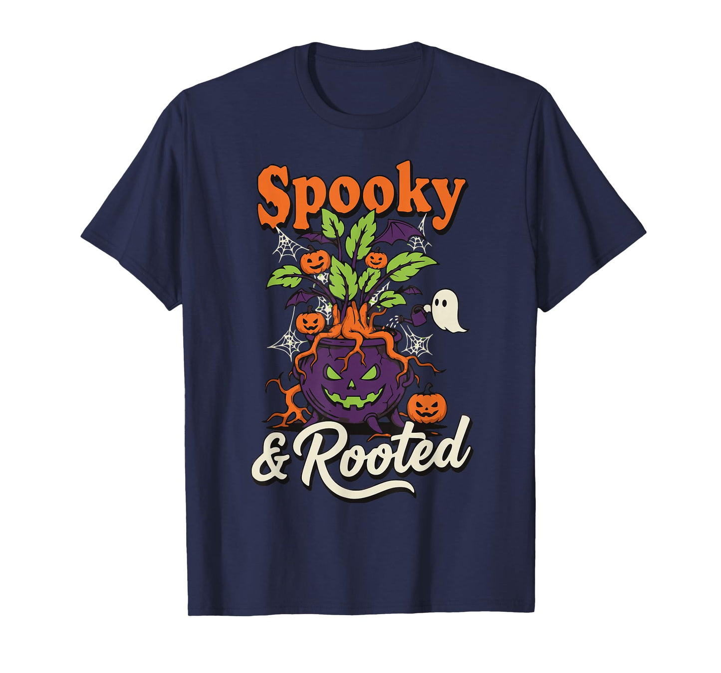 Spooky Rooted Halloween Plant Lover, Gardener, Plant dad T-Shirt