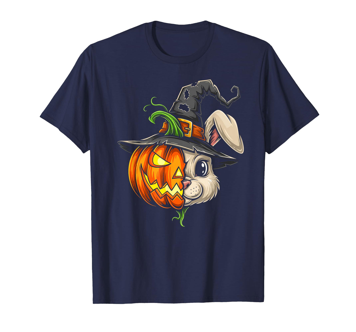 Rabbit Pumpkin Jack O Lantern Halloween Kids Mens Womens T-Shirt
