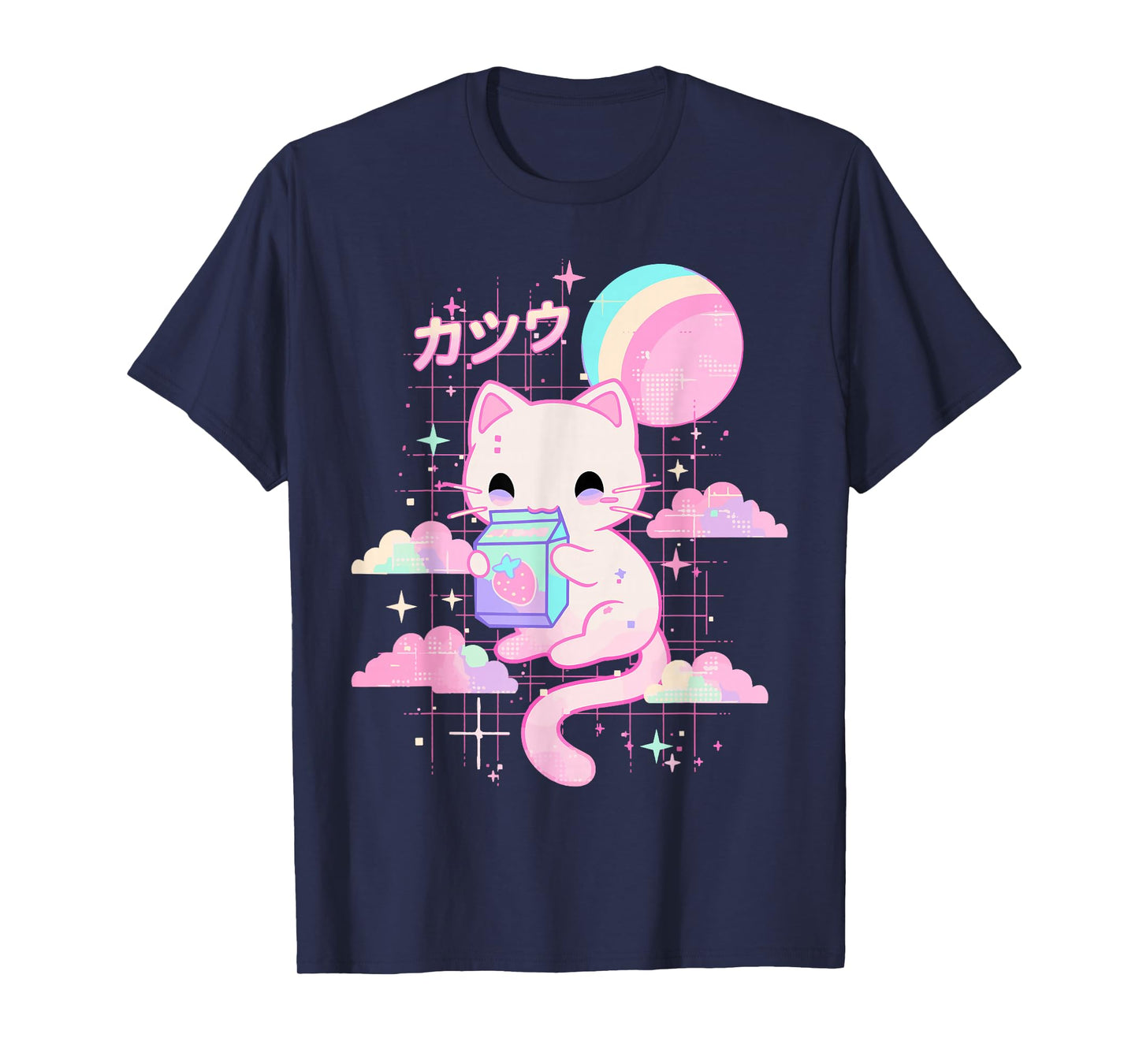 Cat Strawberry Milk Anime 90s Japanese Cat Japan T-Shirt