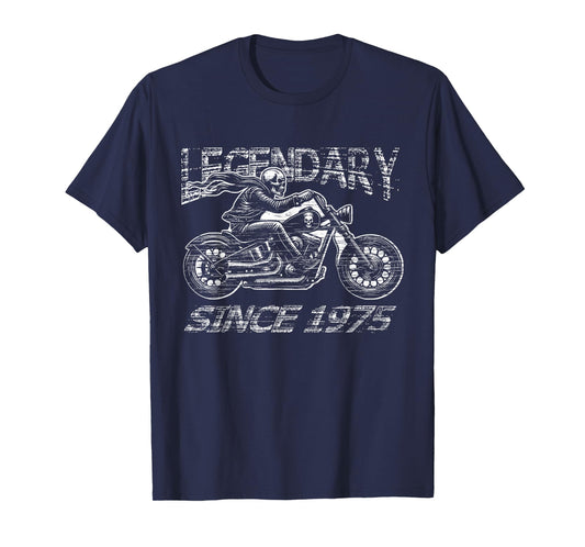Legendary 50th Birthday Biker Motorcycle Gift 1975 T-Shirt