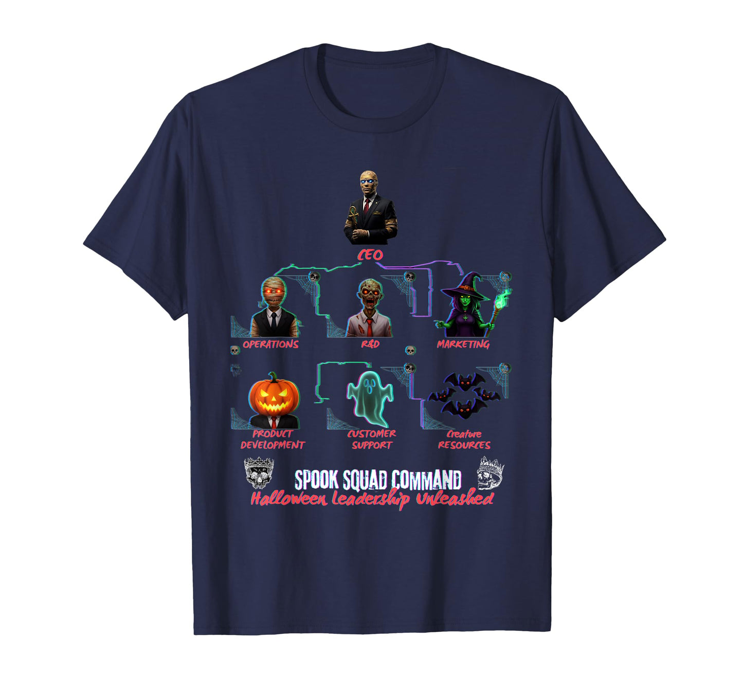 Halloween Leadership Unleashed Spook Squad Team Funny Costum T-Shirt
