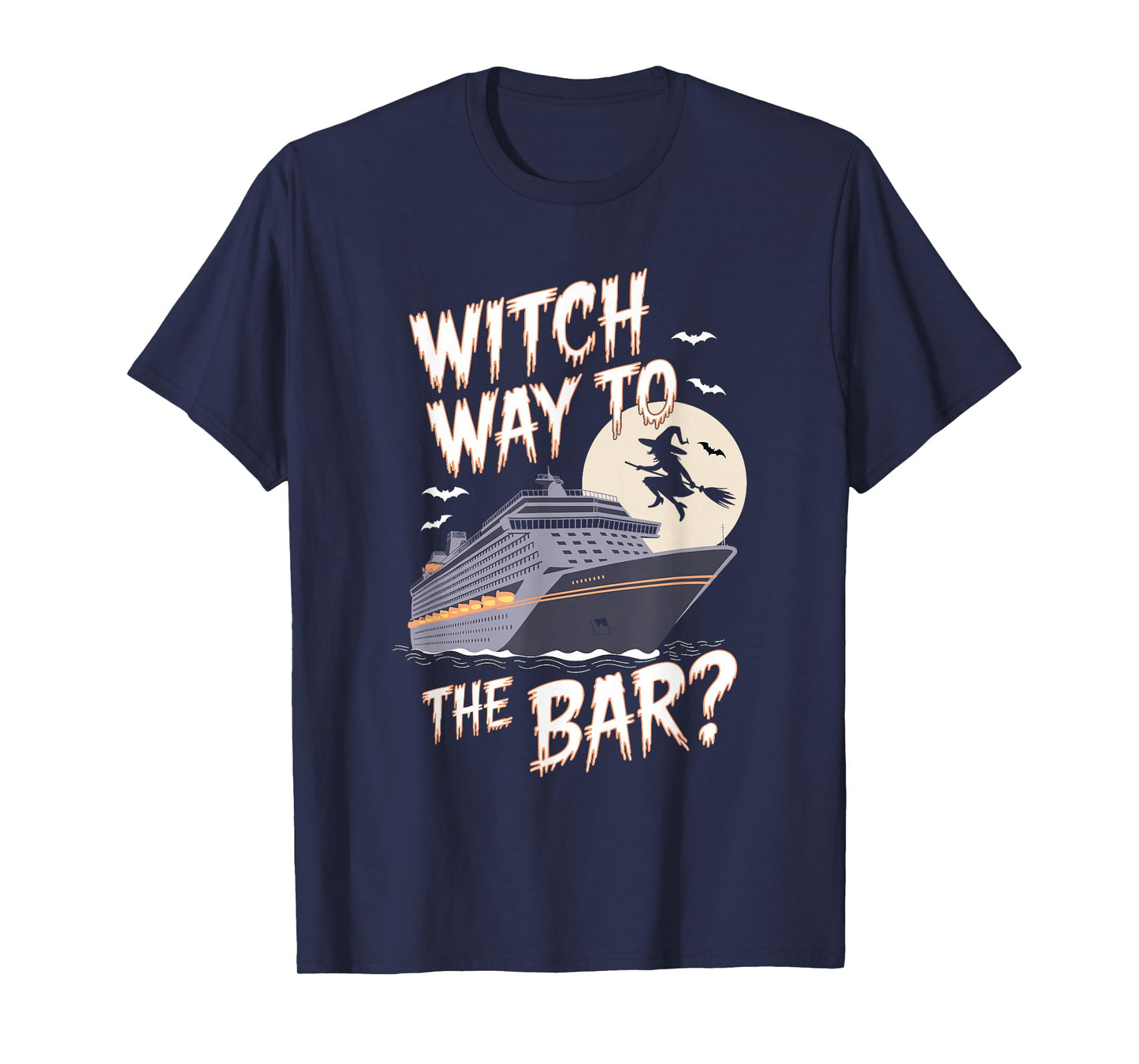 Witch Way to The Bar Funny Halloween Cruise T-Shirt