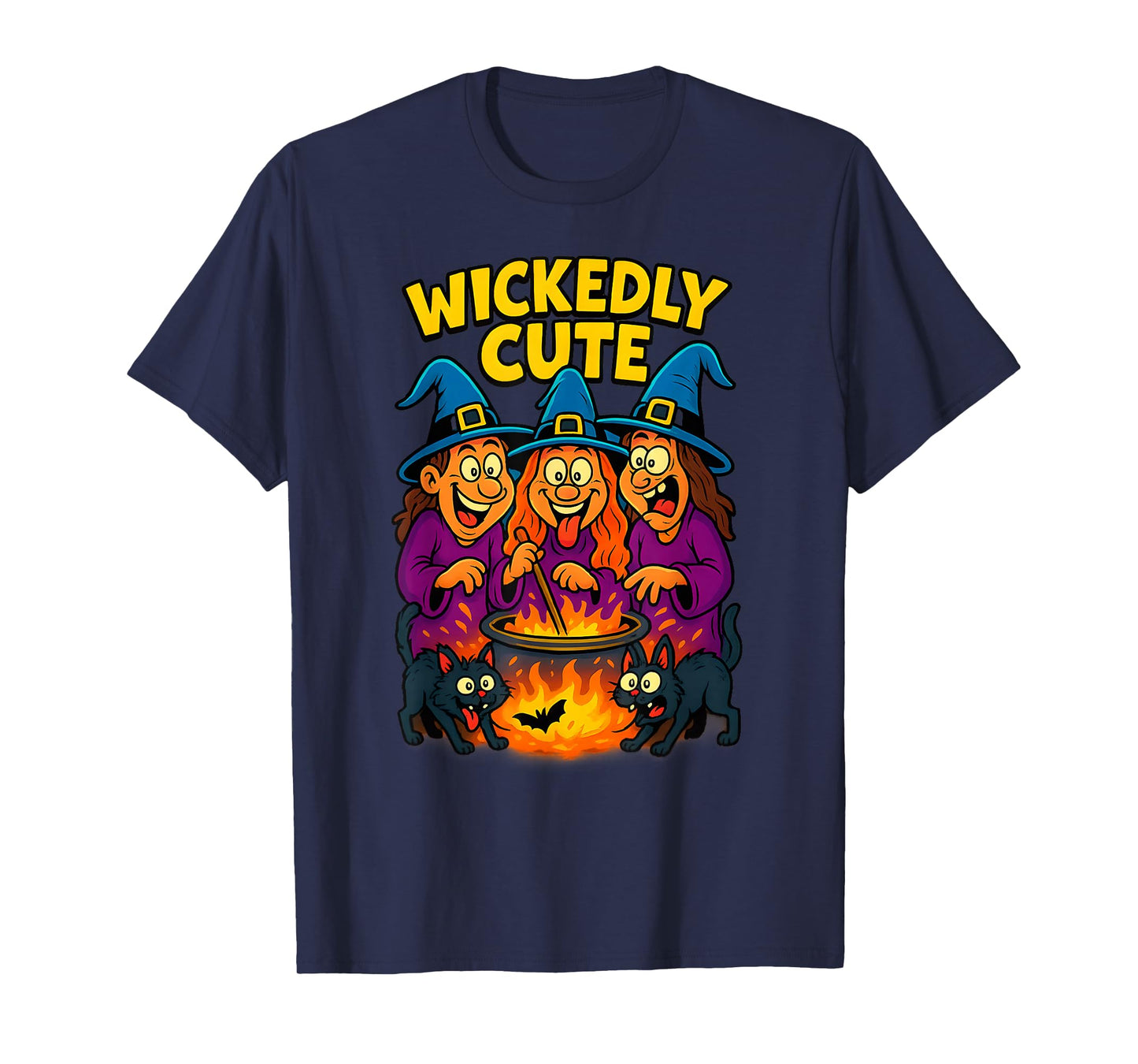 Wickedly Cute Witch Design – Funny Magical Halloween Graphic T-Shirt