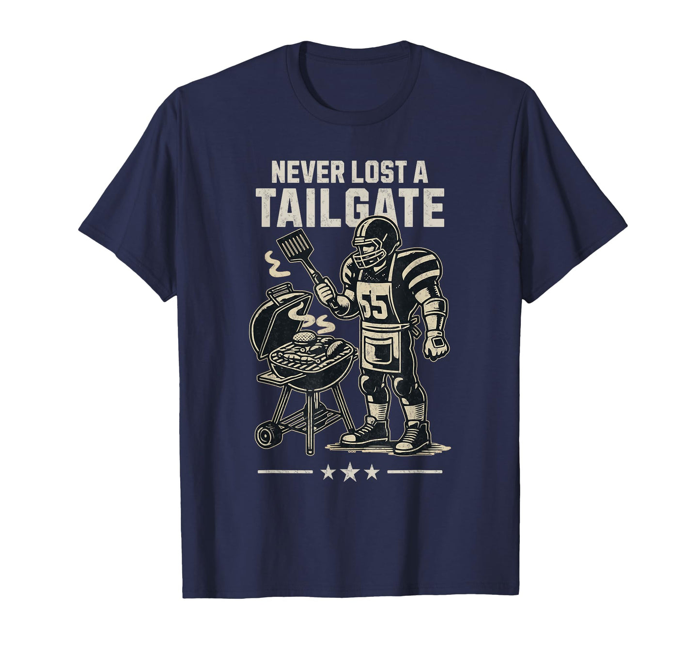 Never Lost A Tailgate Party American Football Funny Grill T-Shirt