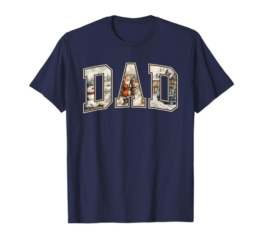 Dad Christmas Vintage Xmas Dad Family Matching Pajamas T-Shirt