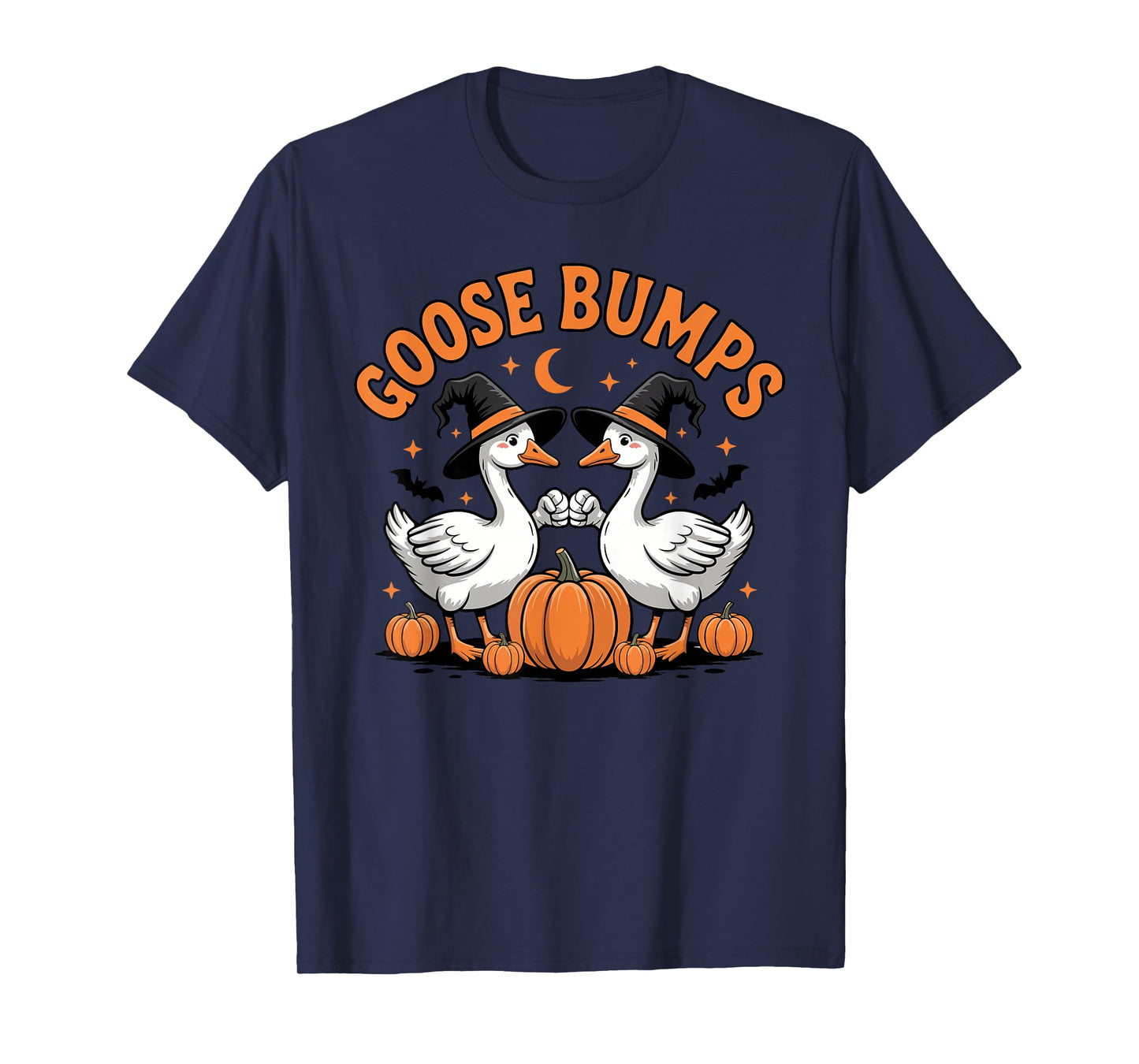 Witch Pumpkins Funny Halloween Goose Goosebumps T-Shirt