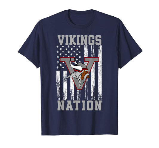 Raines Vikings Logo Nation HS T-Shirt