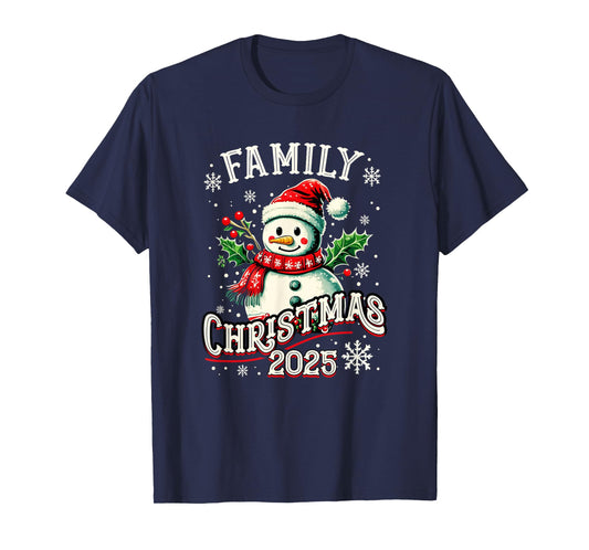 Family Christmas 2025 Snowman Family Matching Christmas Xmas T-Shirt