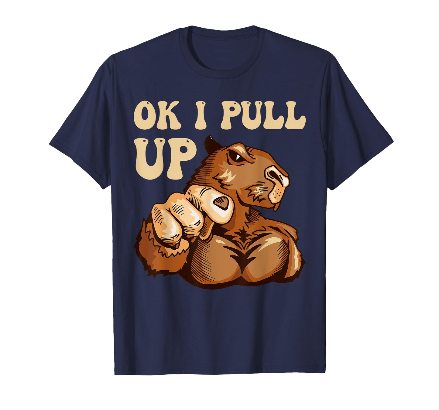 Muscular Gym Capybara Funny T-Shirt
