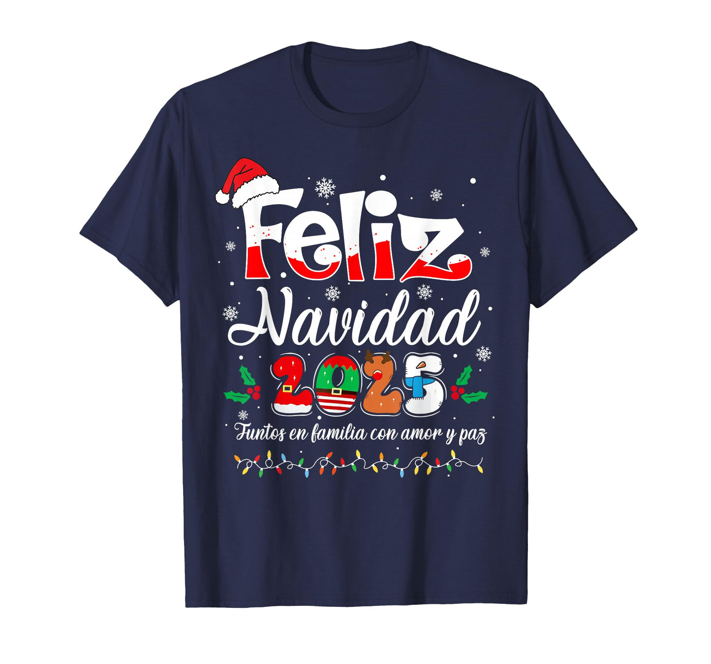 Feliz Navidad 2025 Matching Family Spanish Christmas Mexican T-Shirt