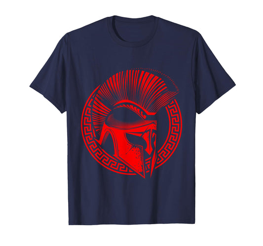 Spartan Helmet Gym Gladiator Symbol Workout Warrior Sparta T-Shirt