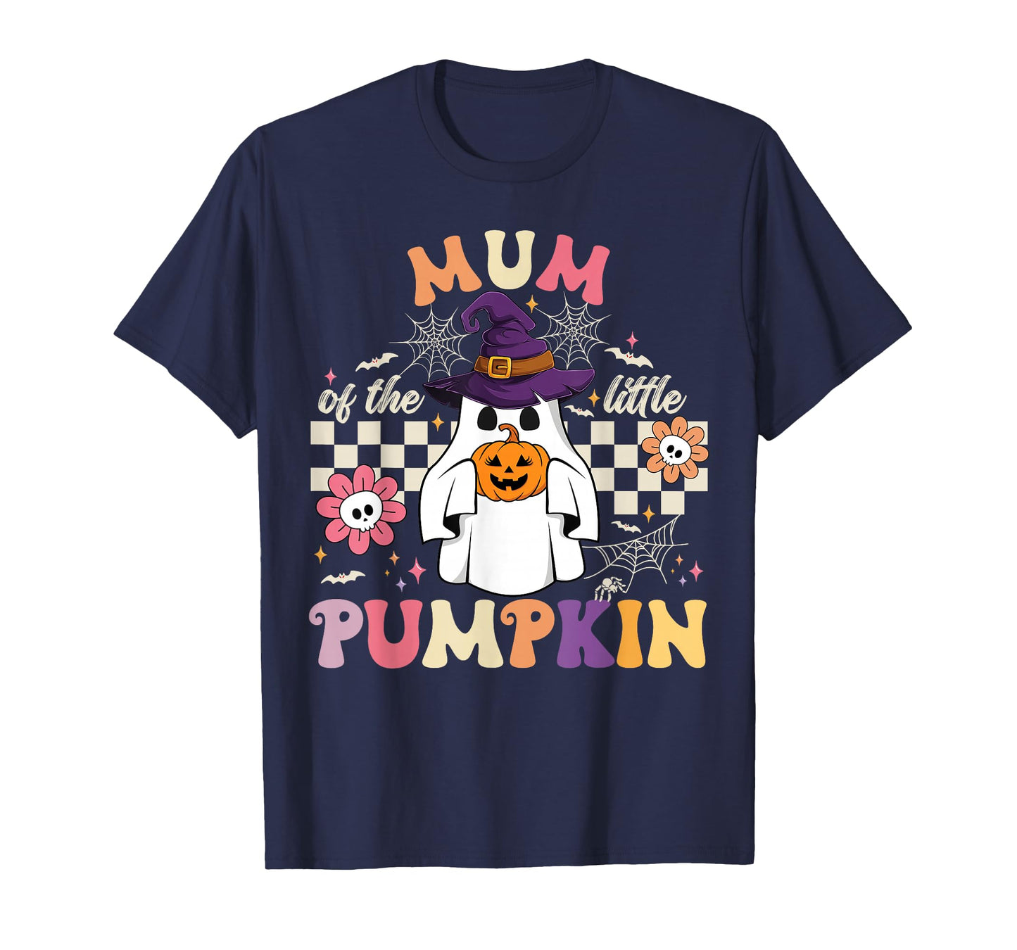 Mum of The Little Pumpkin Halloween Spooky Ghost T-Shirt