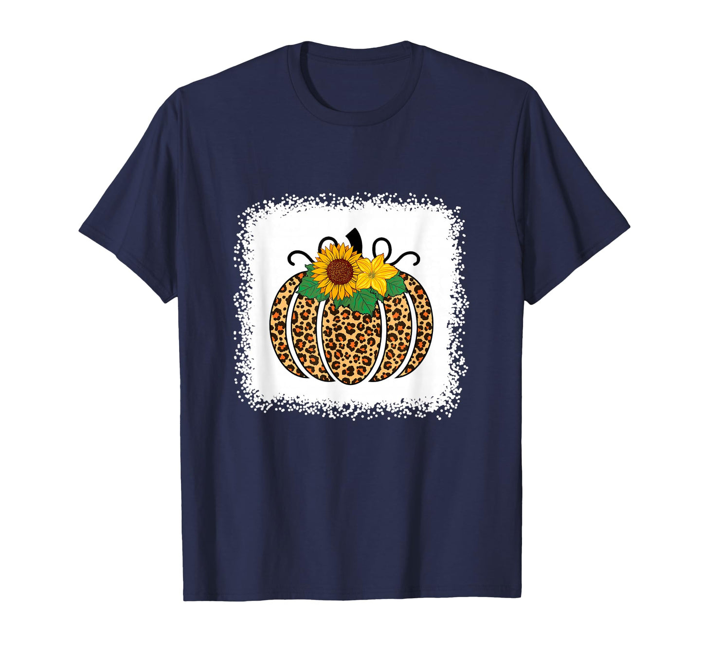 Funny Halloween Pumpkin Leopard Print for Women Teen Girls T-Shirt