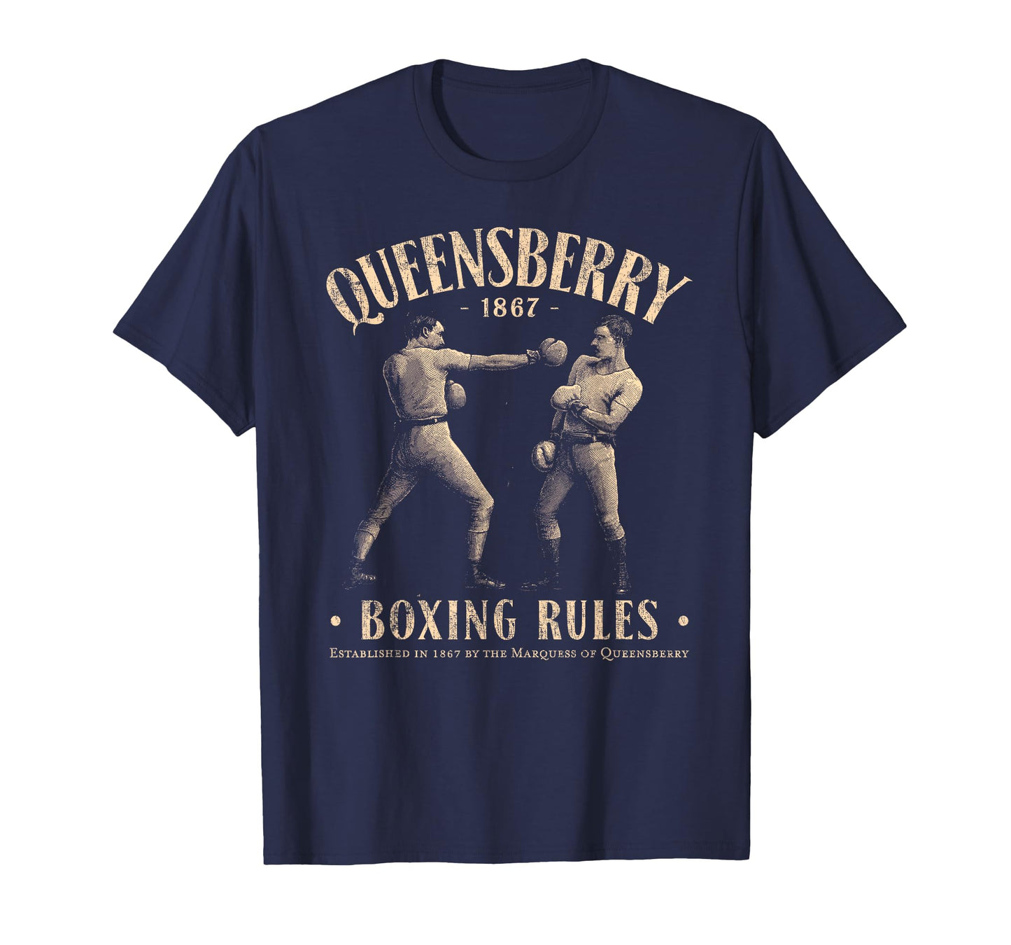 Queensberry Boxing Rules: Vintage Distressed Boxing T-Shirt