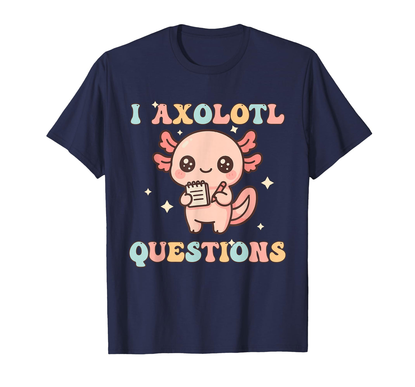 I Axolotl Questions Funny Adults Youth Kids Retro Vintage T-Shirt