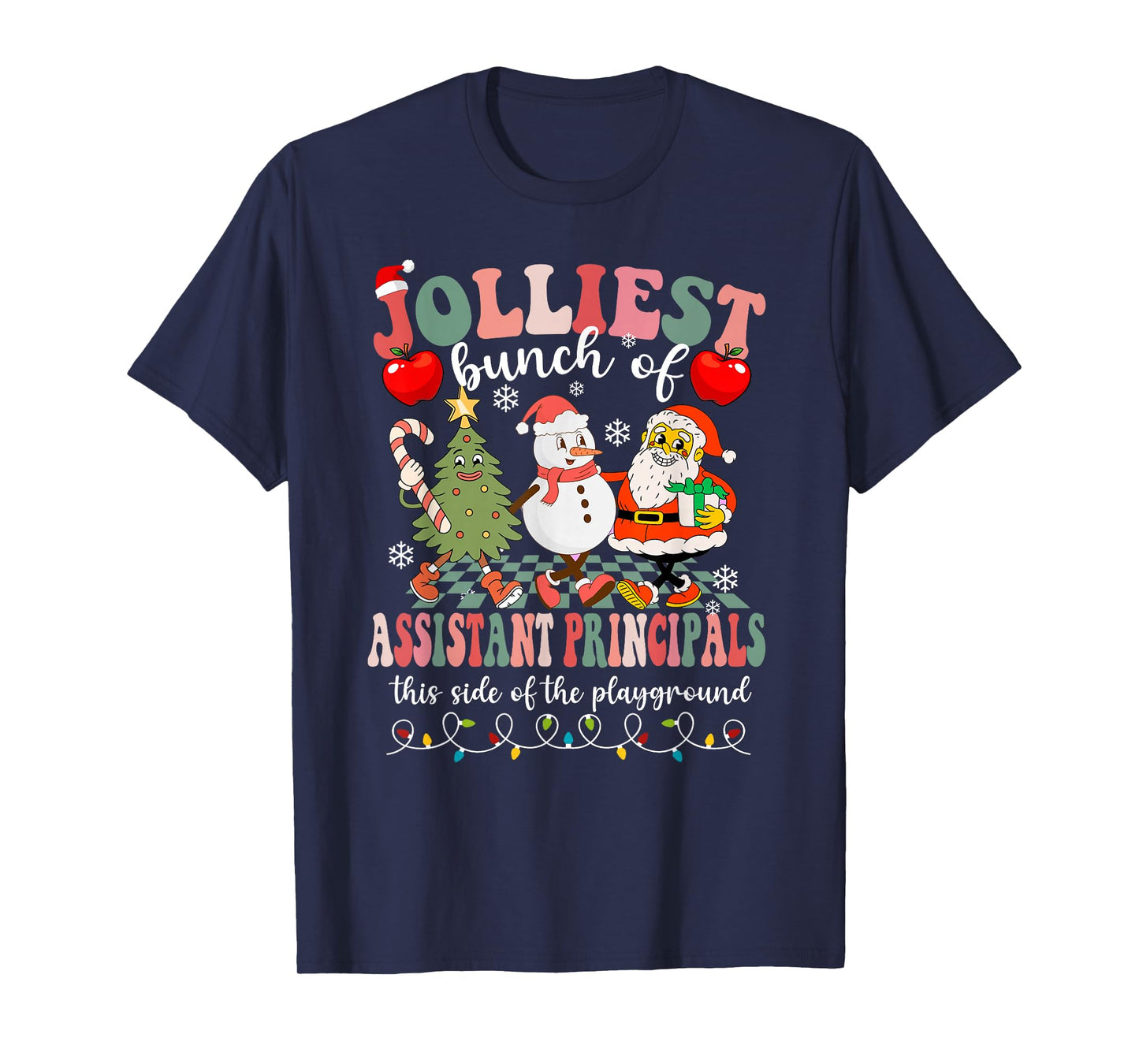 Funny Christmas Xmas Jolliest Bunch of Assistant Principals T-Shirt