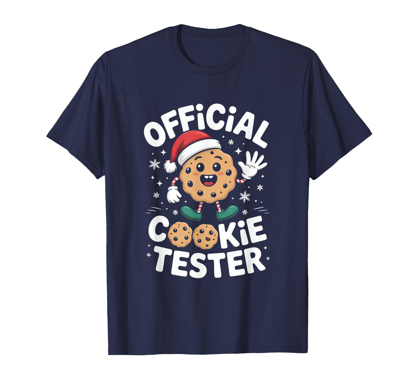 Official Cookie Tester Funny Christmas Santa T-Shirt
