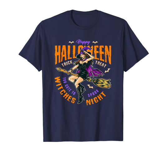 Enjoy Wear Colourful Cool Wild Halloween Scary Witches Night T-Shirt
