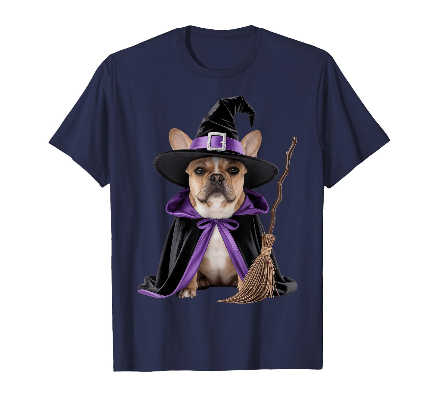 French Bulldog Witch Halloween T-Shirt