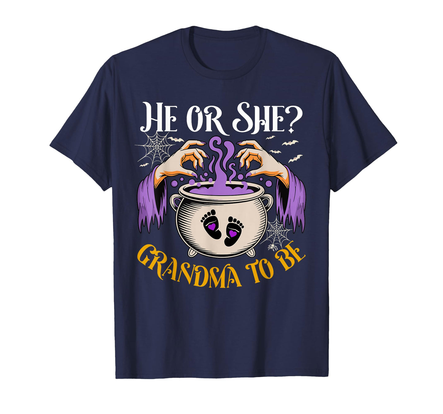 He Or She Grandma to Be Baby Reveal Halloween Costume T-Shirt