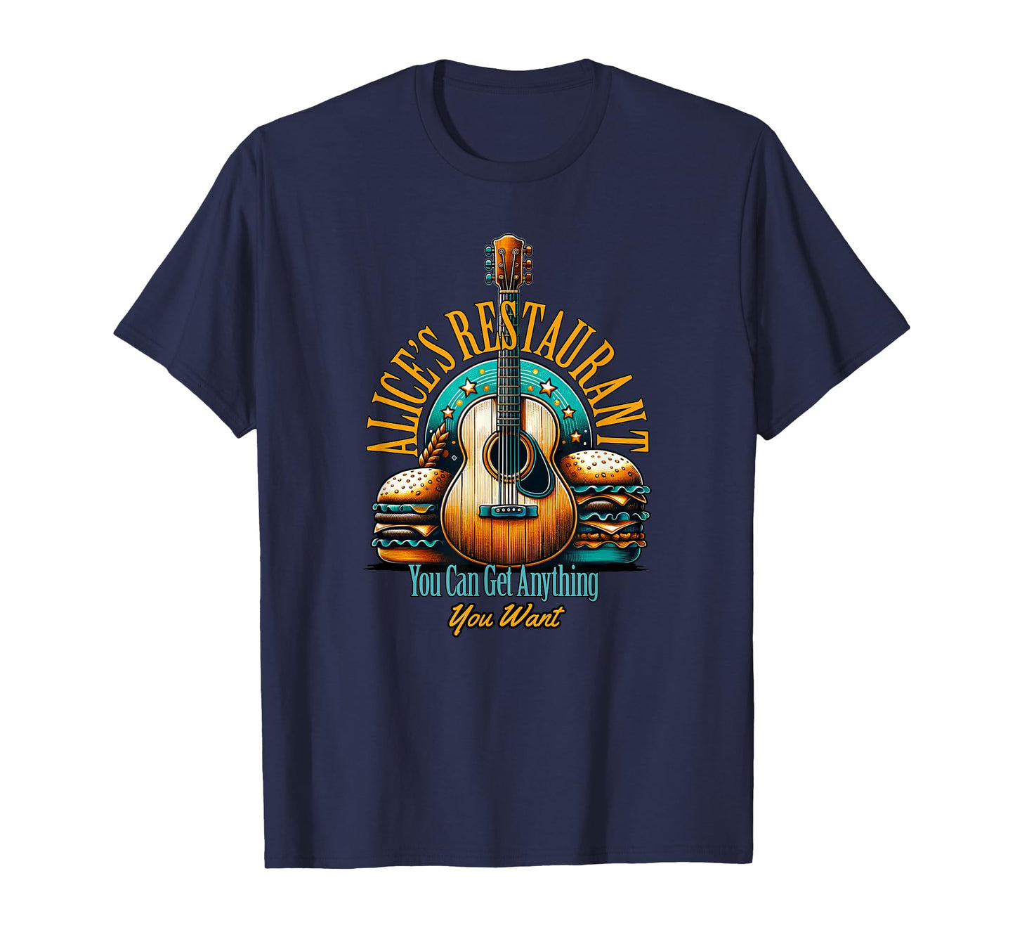 Alice's Restaurant Folk Guitar Music T-Shirt
