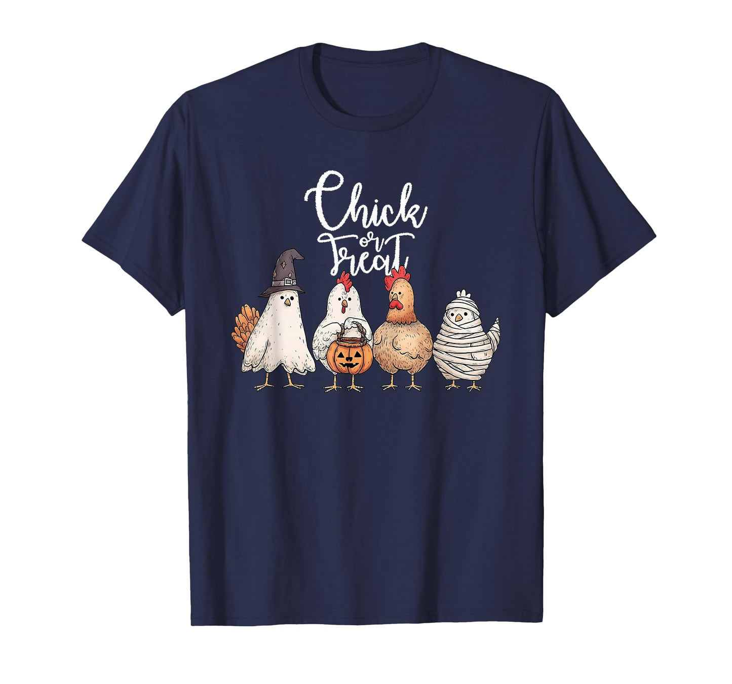 Chick Or Treat Halloween Witch Spooky Chicken T-Shirt
