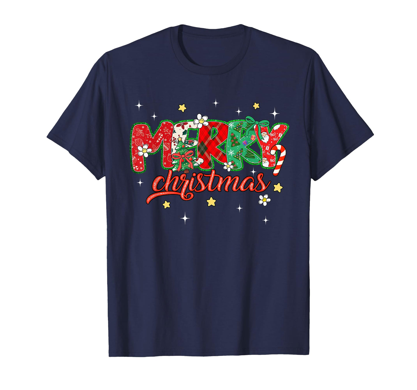 Merry Christmas Xmas Holiday Reindeer Santa Family Matching T-Shirt