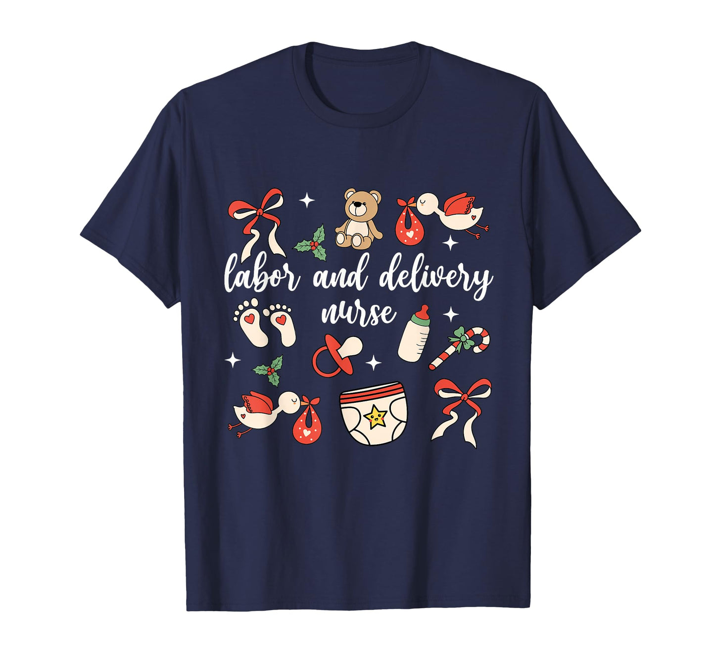 Labor Delivery Nurse Delivering The Best Presents Christmas T-Shirt
