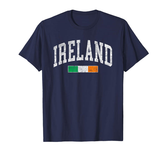 Vintage Ireland Flag Irish Retro Throwback Mens Womens Kids T-Shirt