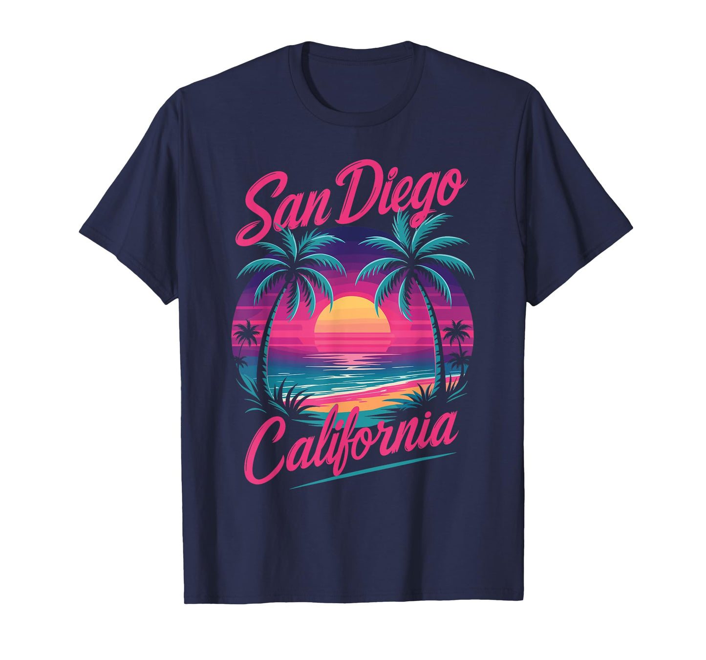 San Diego California Retro Vintage Sunset T-Shirt