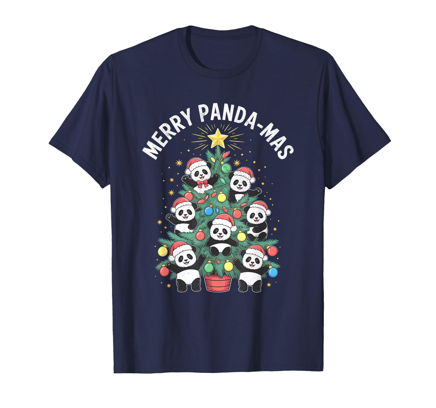 Panda Christmas Tree T-Shirt