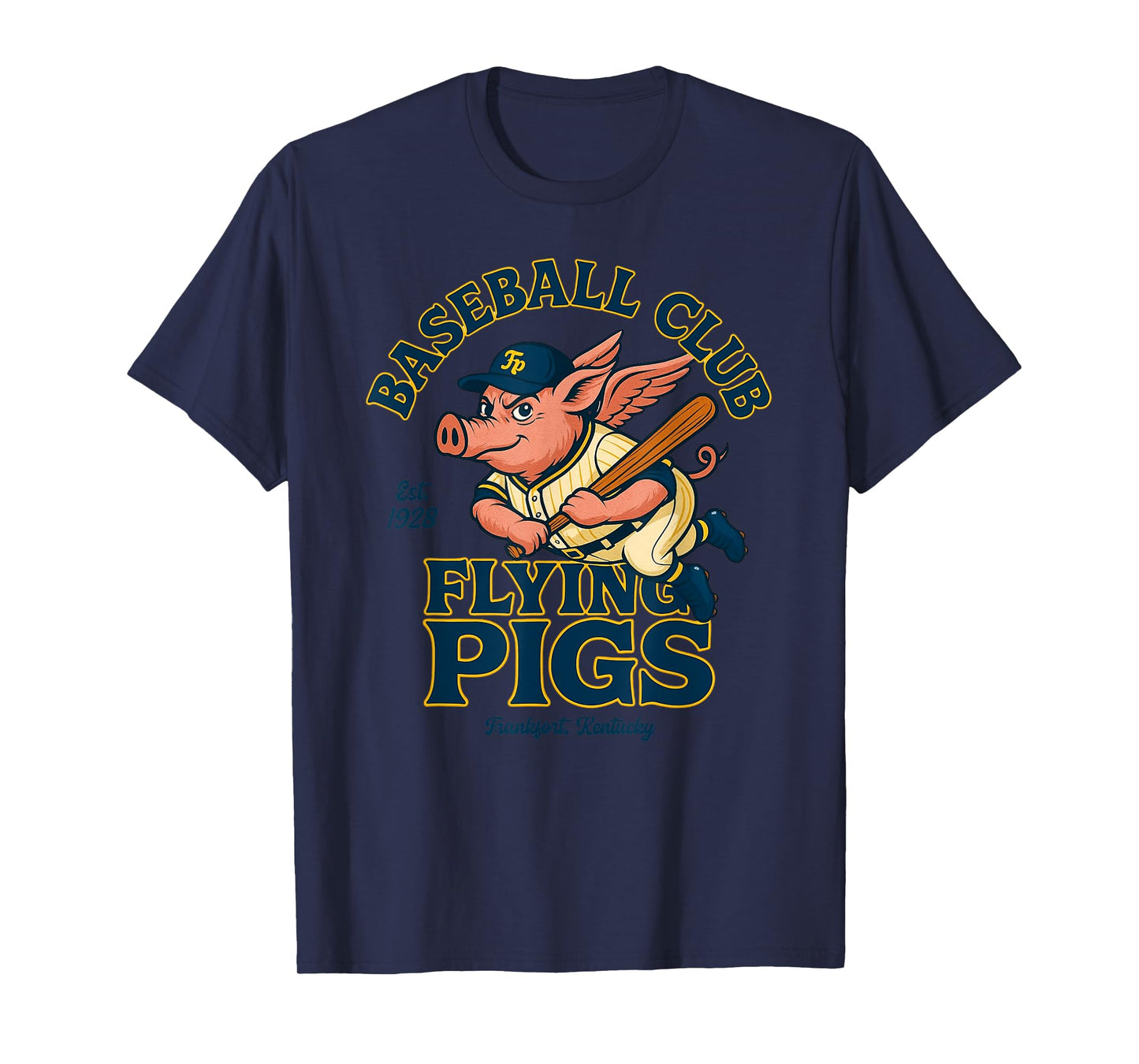 Flying Pigs Retro Minor League Baseball Mascot T-Shirt