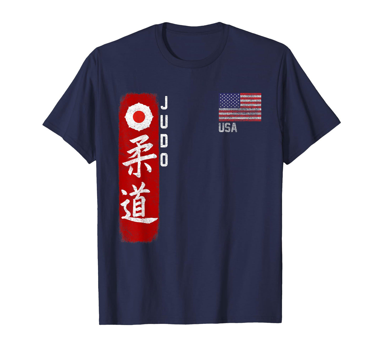 Judo Usa American flag Judoka Dojo Martial art America kanji T-Shirt for Women Men