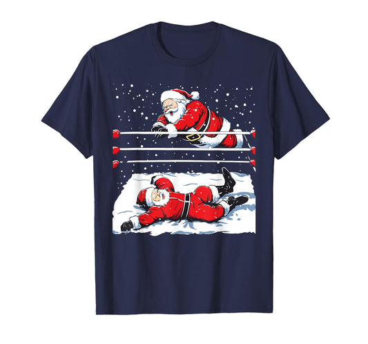 Santa Wrestling Lover Wrestler Christmas Xmas Pajama T-Shirt