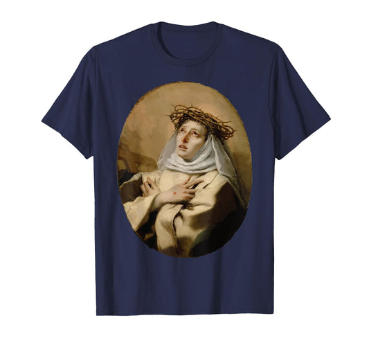 St Catherine of Siena Art Italian Saints Catholic Stigmata T-Shirt