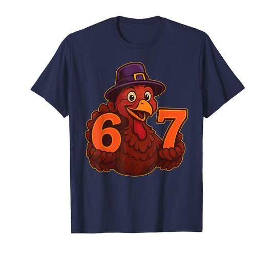 67 Meme Thanksgiving Turkey Hands 6-7 Funny 6.7 Matching T-Shirt
