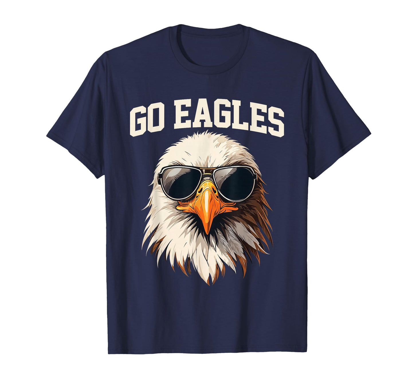 Go Eagle Flying Bird Cool Face Eagle With Sunglasses T-Shirt