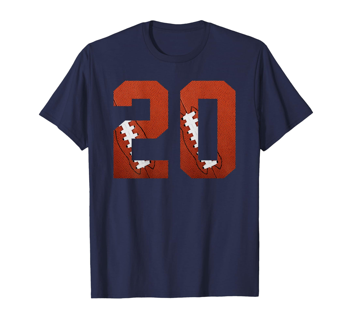 Number 20 BACKSIDE - American Football Jersey Numbered T-Shirt