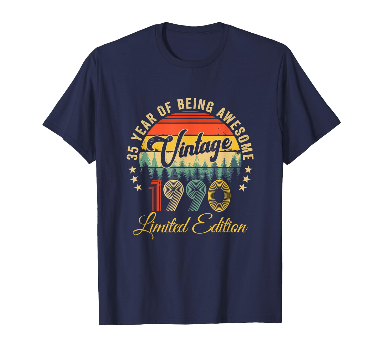 Vintage 1990 Limited Edition 35 Year Old 35Th Birthday T-Shirt