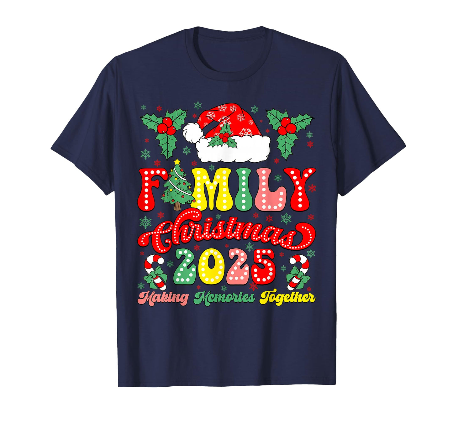 Family Christmas 2025 Matching Outfit Xmas Squad Santa T-Shirt